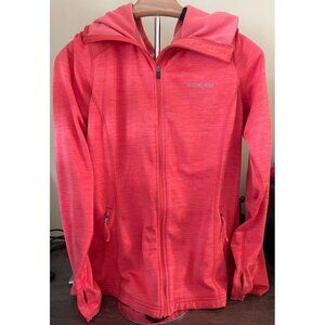 Columbia Womens Pink Hooded Full-Zip Jacket Size M Softshell Lightweight Activew